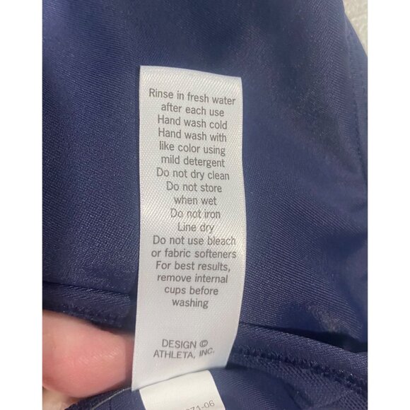 Athleta Navy Halter Tankini Swim Top 32D/DD Wired Bra - Picture 11 of 16